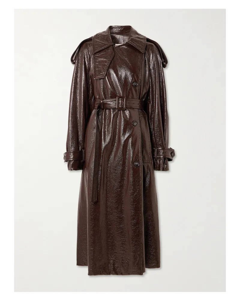 SPORTMAX Bairo Trenchcoat Aus Beschichteter Baumwolle - Braun Braun