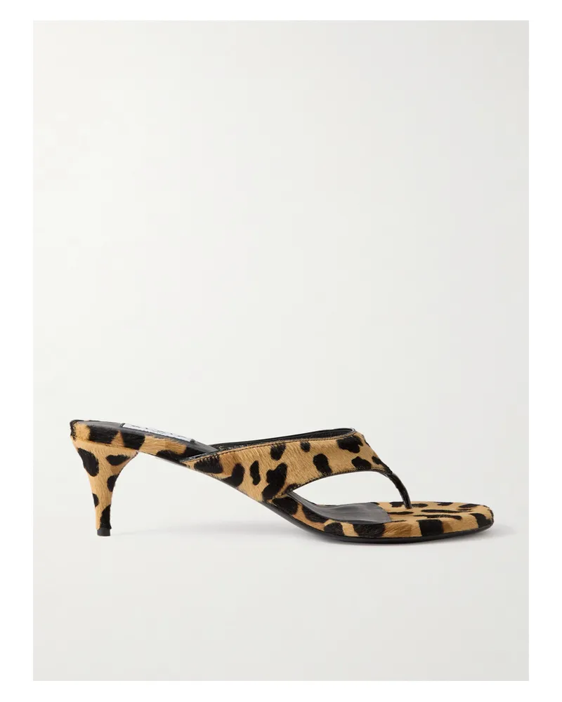 Alaïa Tong 55 Leopard-print Calf Hair Sandals - Animal print Animal