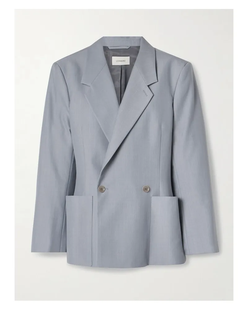 Christophe Lemaire Doppelreihiger Blazer Aus Webstoff - Blau Blau