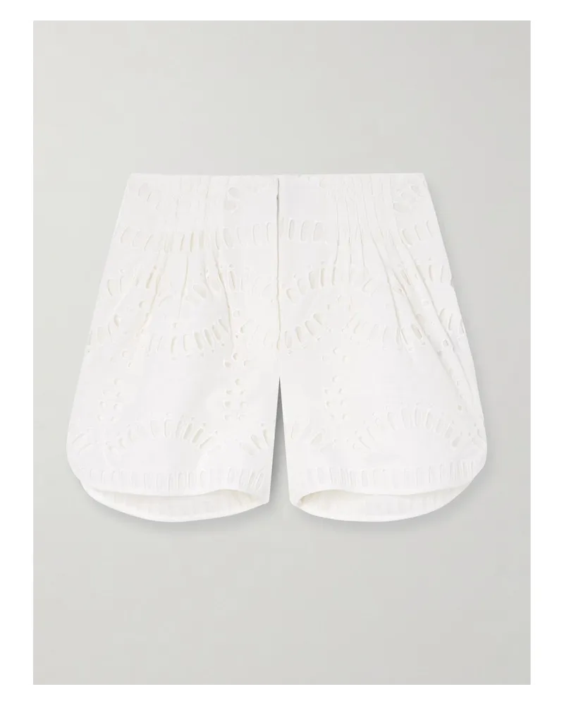 Charo Ruiz Palok Shorts aus einer Baumwollmischung Weiß