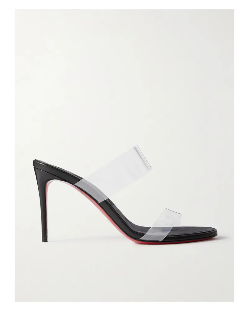 Christian Louboutin Just Loubi 85 Pvc Mules - Black Black