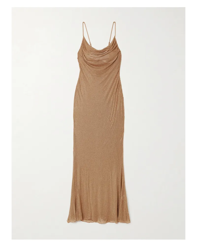 Retrofête Shilo Kleid Aus Mesh Mit Kristallen - Neutral Neutral