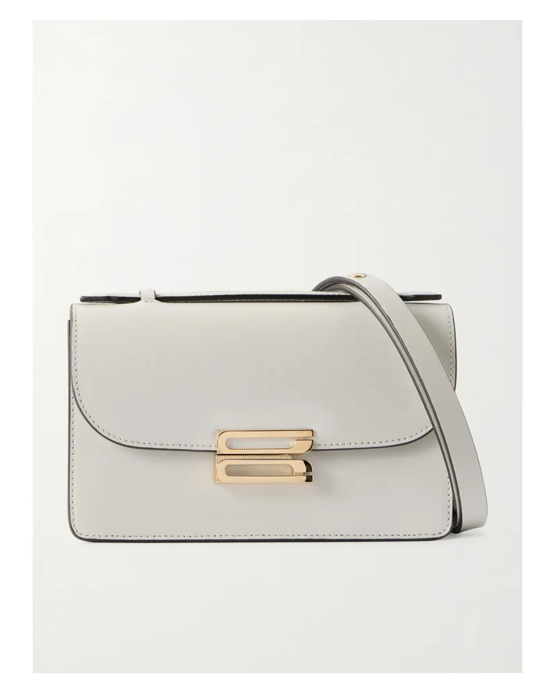 Victoria Beckham Dorian Small Leather Shoulder Bag - Silver Silver