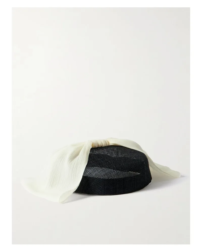 Gigi Burris Shirely Hut Aus Sinamay Mit Besatz Aus Seidenchiffon - Schwarz Schwarz