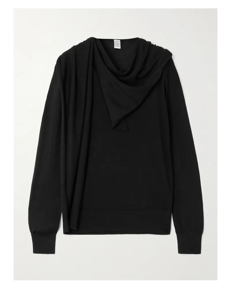 Totême Pullover Aus Einer Woll-seidenmischung - Schwarz Schwarz