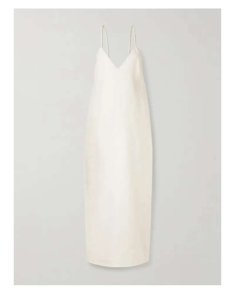 KHAITE Taja Linen Maxi Dress - Cream Cream