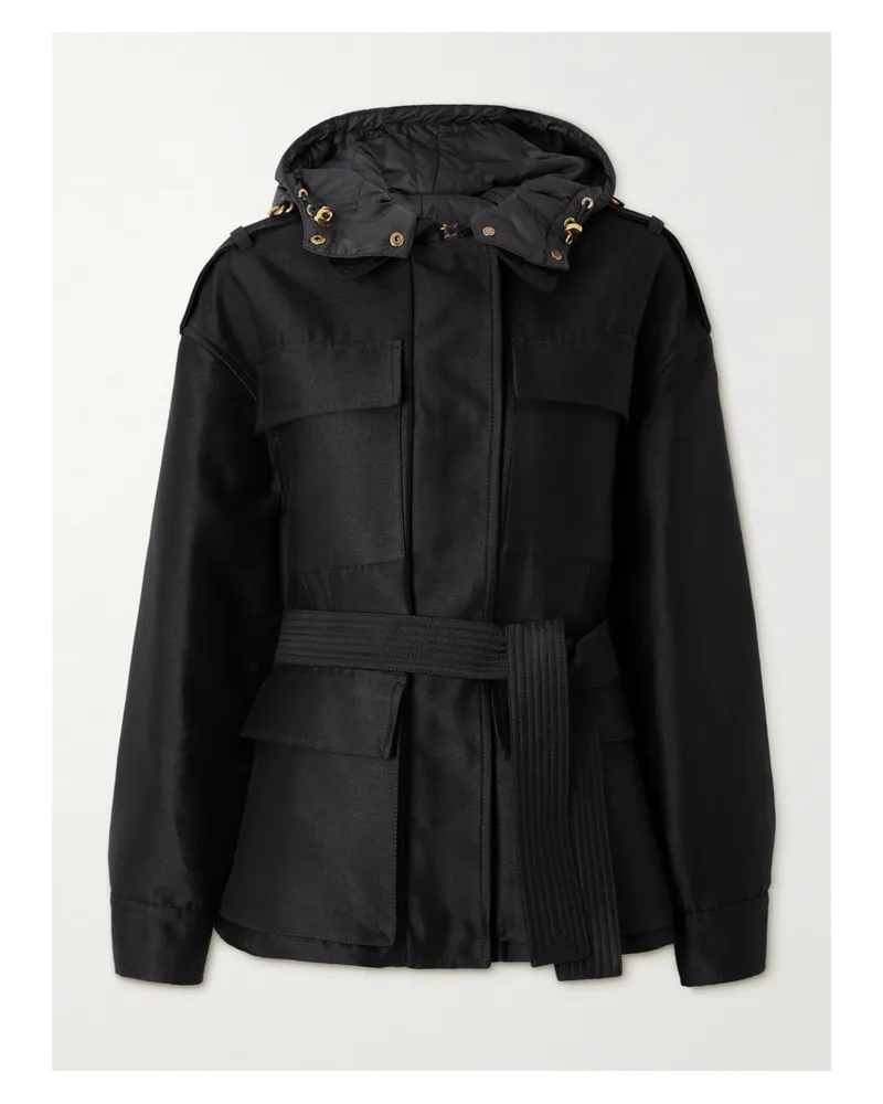 Moncler Essalois Jacke Aus Wattiertem Shell - Schwarz Schwarz