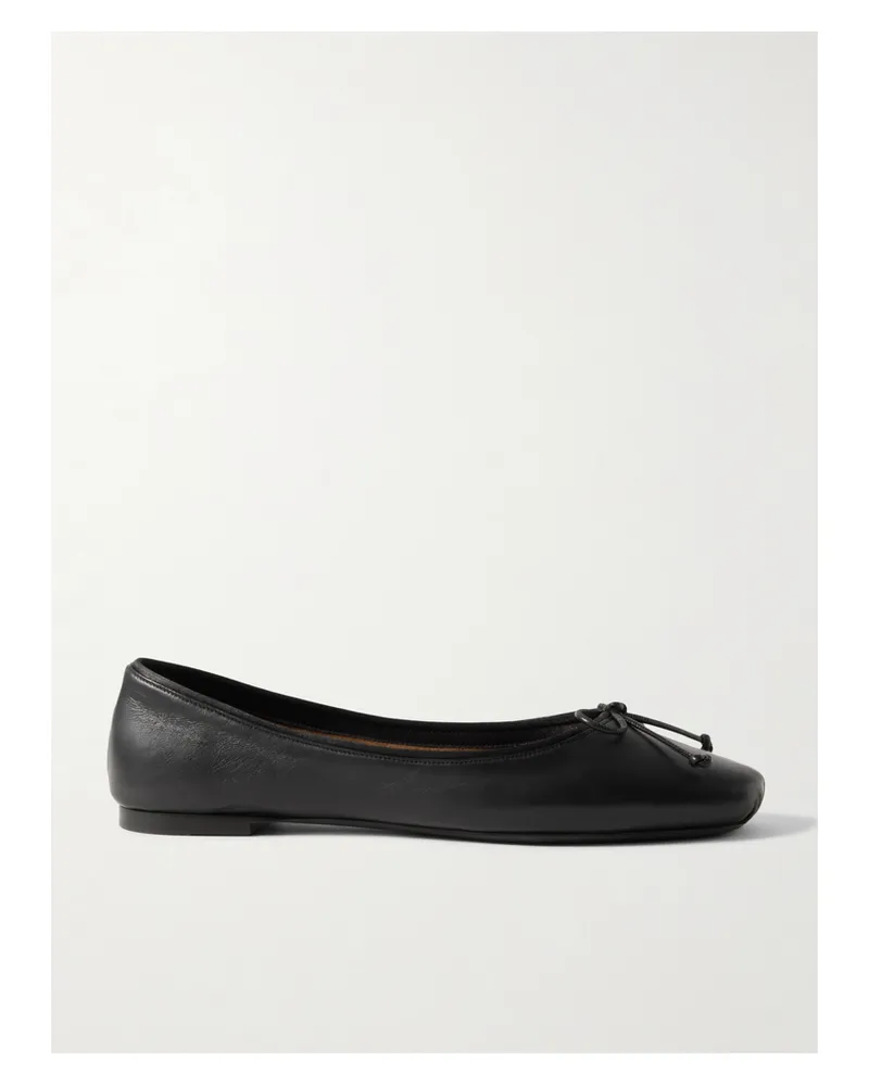 KHAITE Charlotte Ballerinas Aus Leder - Schwarz Schwarz