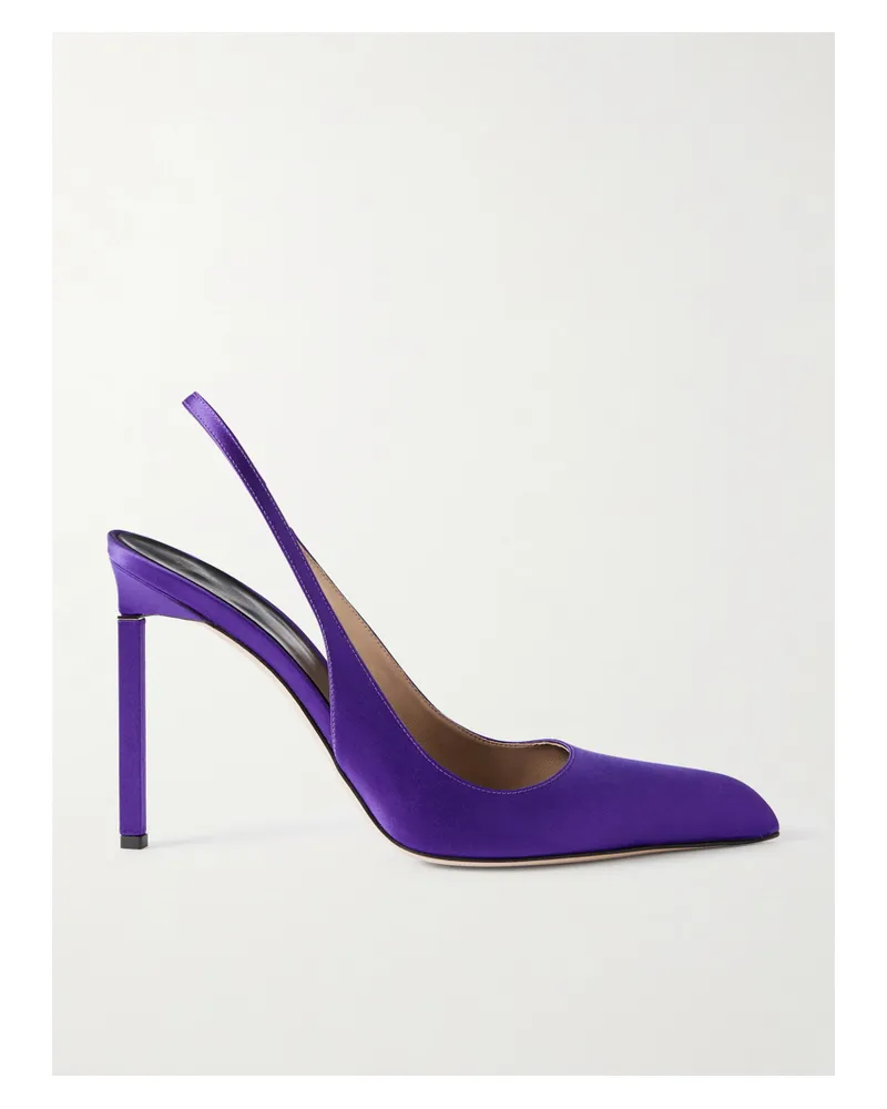 Tom Ford Satin Slingback Pumps - Purple Purple