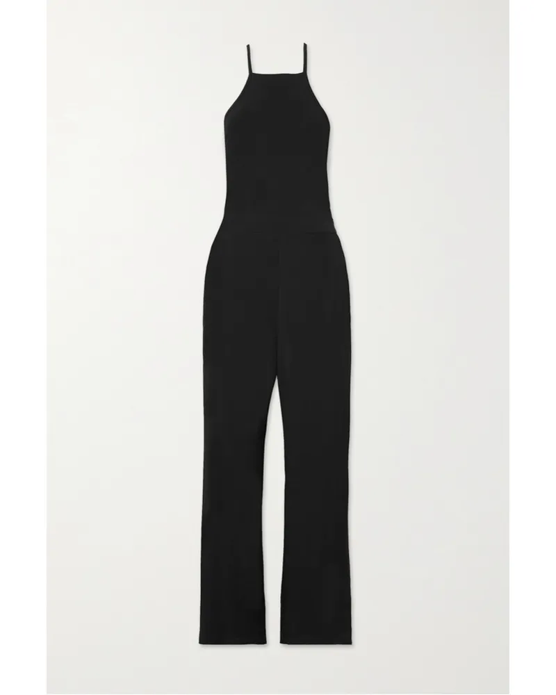 Max Mara Beachwear Agar Jumpsuit aus Stretch-jersey Schwarz