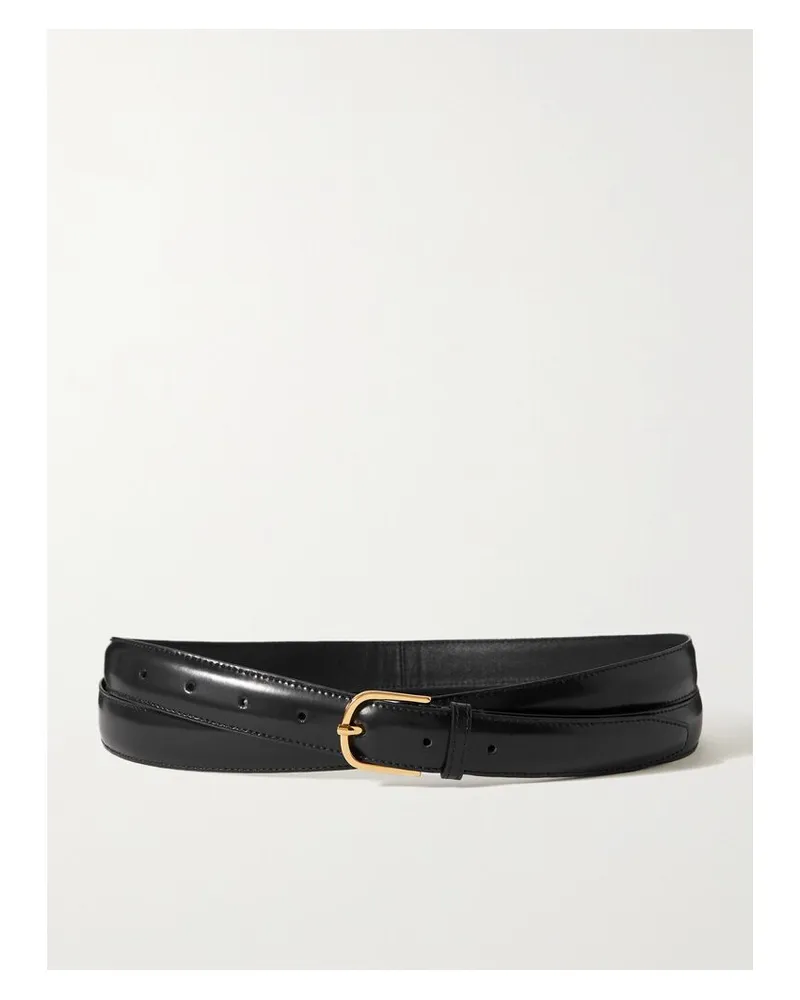 Totême Gürtel Aus Glanzleder - Schwarz Schwarz