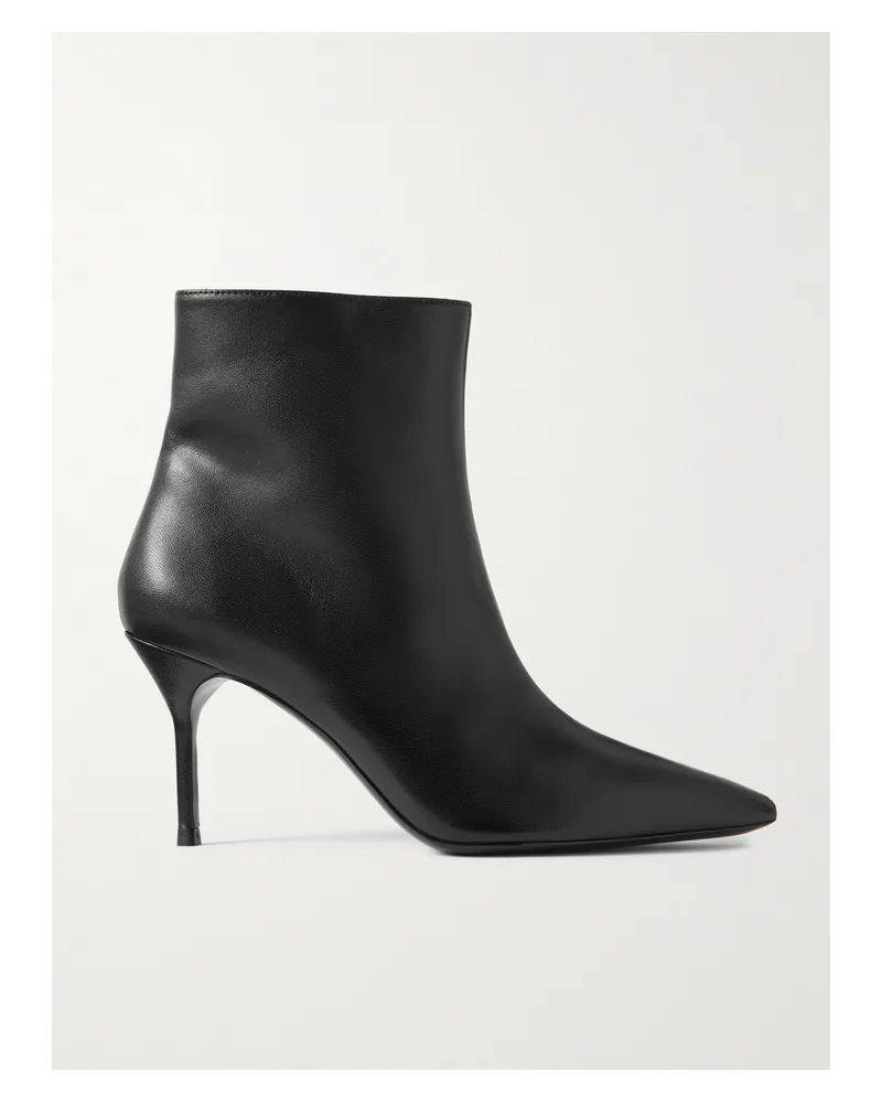 STAUD Sebastian Leather Ankle Boots - Black Black