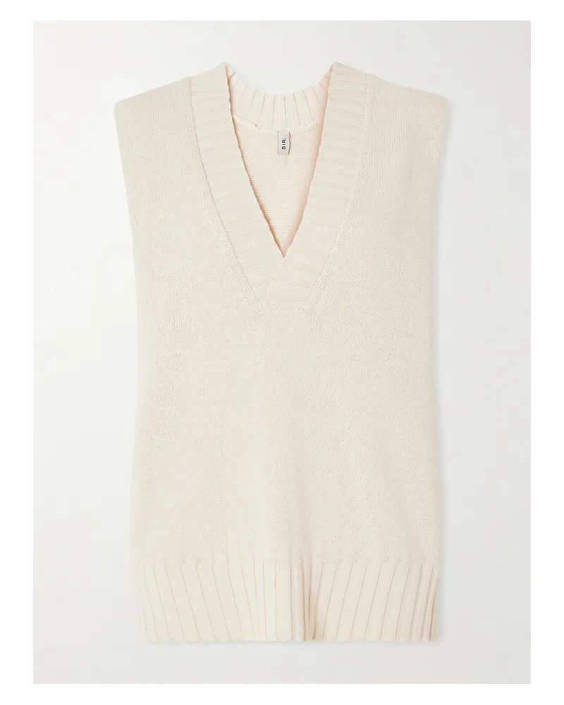 SIR Lula Knitted Sweater Vest - Neutrals Neutrals