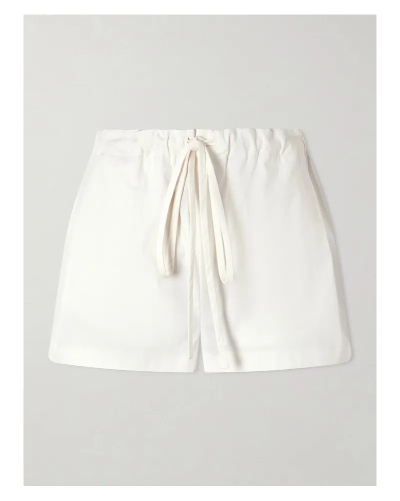 KHAITE Robbie Cotton And Silk-blend Shorts - White White