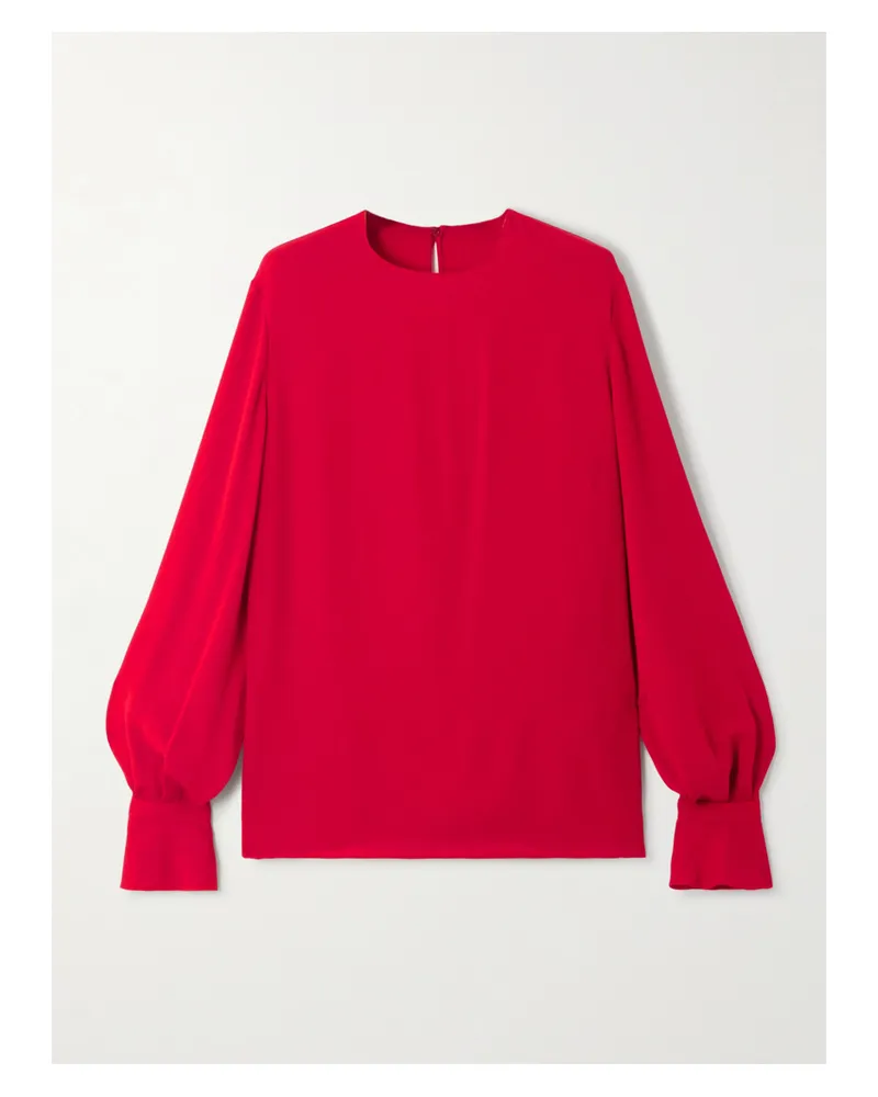 Valentino Garavani Seidenbluse Mit Rüsche - Rot Rot