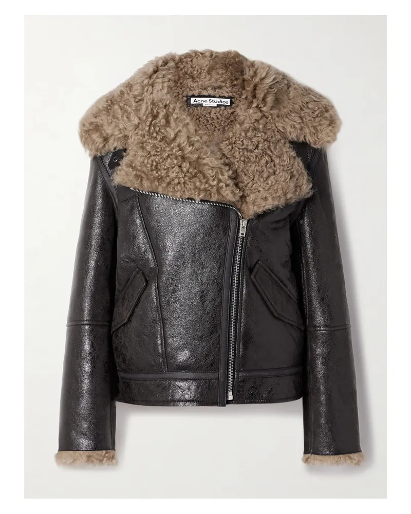 Acne Studios Shearling Jacket - Brown Brown