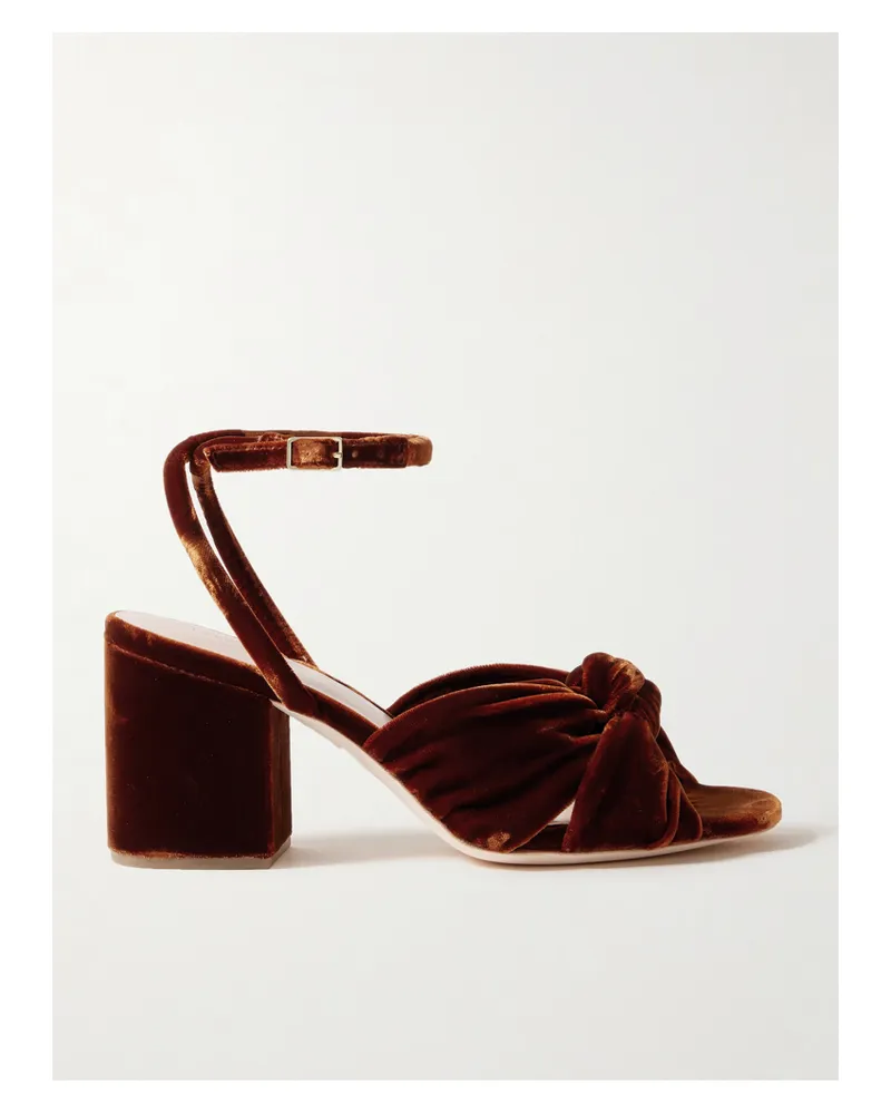 Loeffler Randall Fiamma Sandalen Aus Samt Mit Knoten - Braun Braun