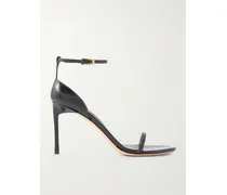 Vertigo 85 Croc-embossed Leather Sandals - Black