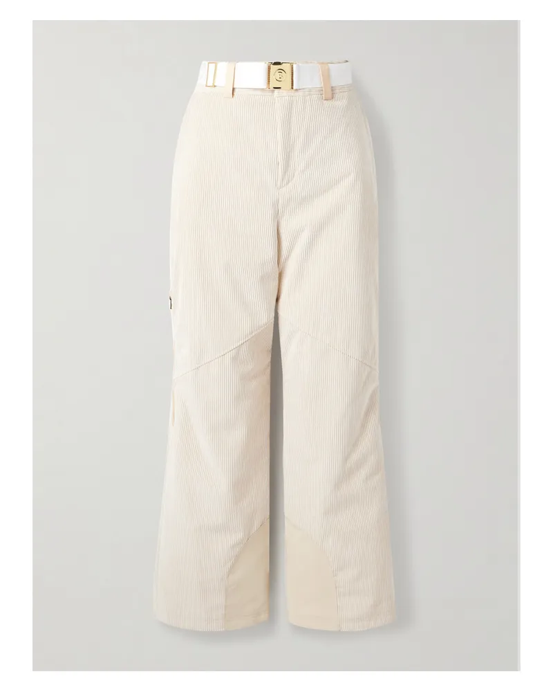 Bogner Skihose Aus Cord, Twill Und Canvas Mit Gürtel - Elfenbein Elfenbein