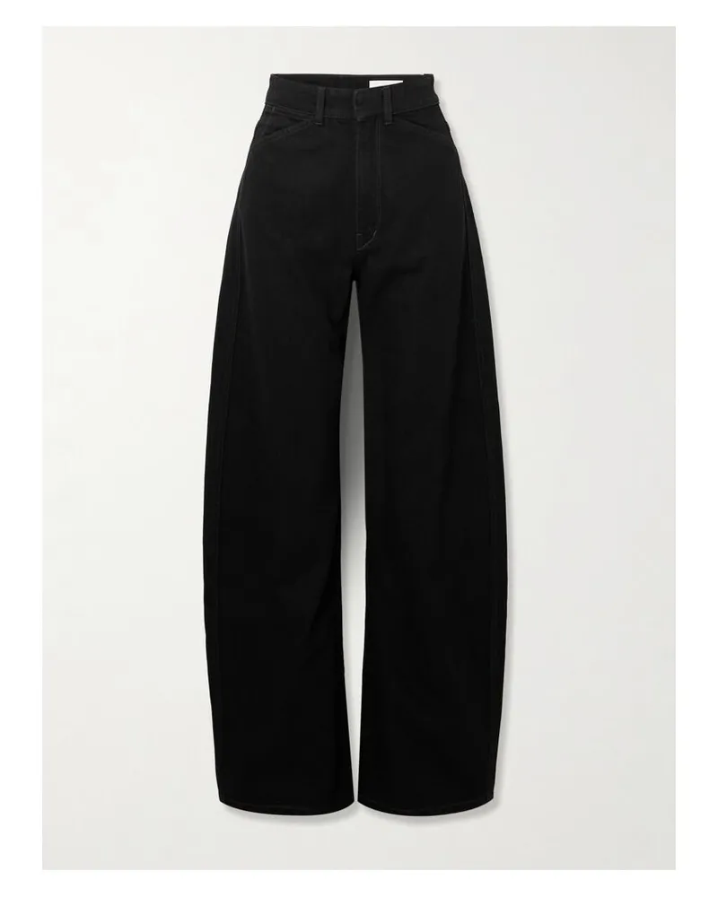 Christophe Lemaire Hoch Sitzende Barrel-jeans - Schwarz Schwarz