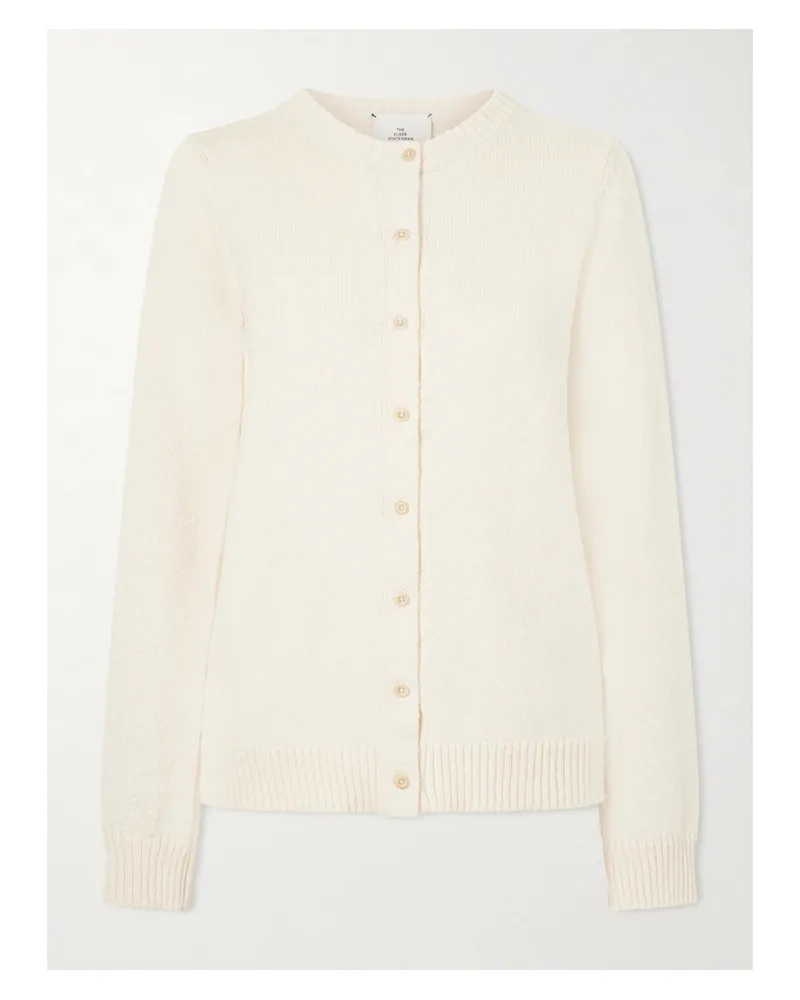 The Elder Statesman Nora Lite Ruth Cardigan Aus Baumwolle - Weiß Weiß
