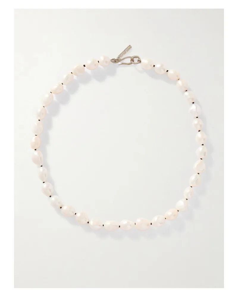 Sophie Buhai Perlenkette Mit Details Aus Silber - Weiß Weiß