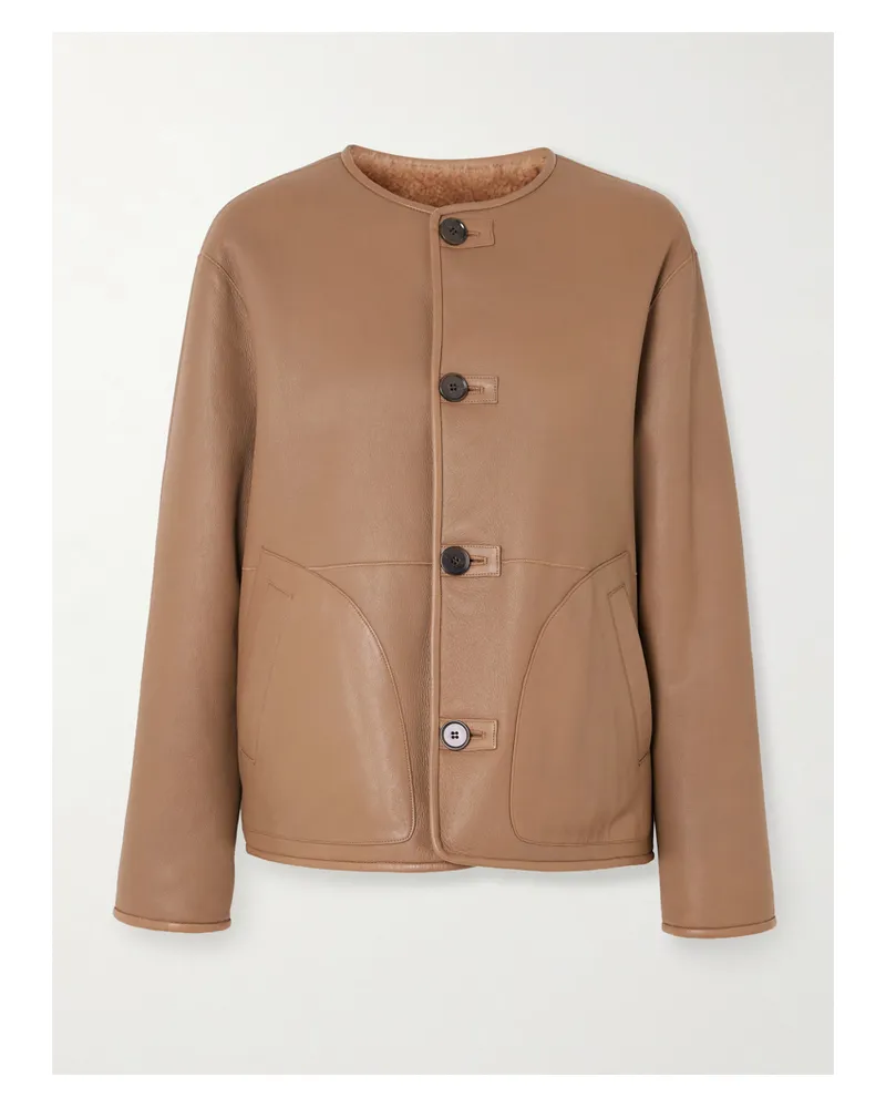 Arma Lucine Wendbare Jacke Aus Leder Und Shearling - Braun Braun