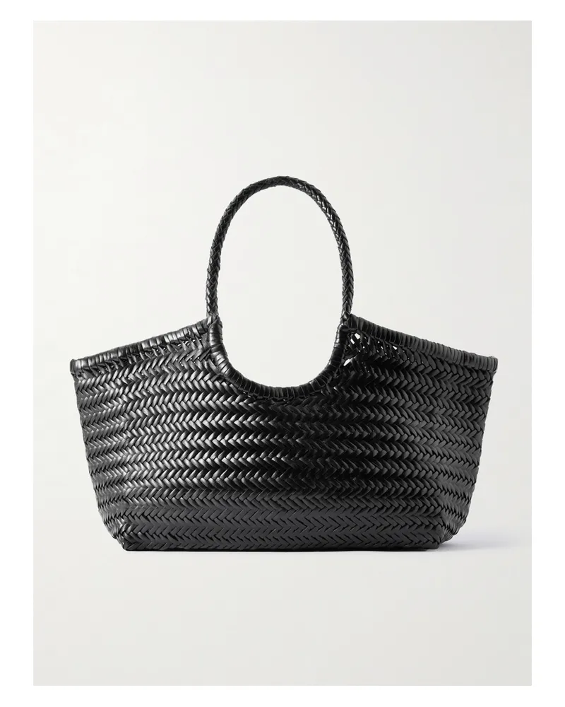 Dragon Diffusion Nantucket Large Woven Leather Tote - Black Black