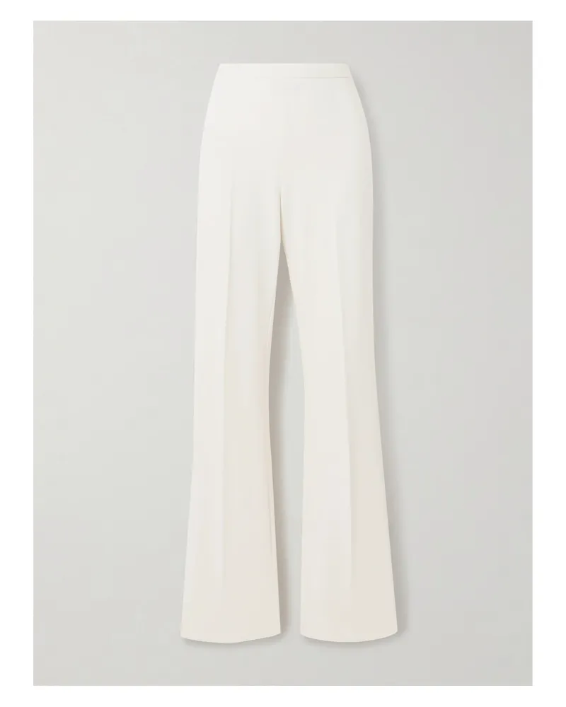 Another Tomorrow Hose Mit Geradem Bein Aus Stretch-jersey - Weiß Weiß