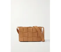 Cassette Medium Intrecciato Leather Shoulder Bag - Brown