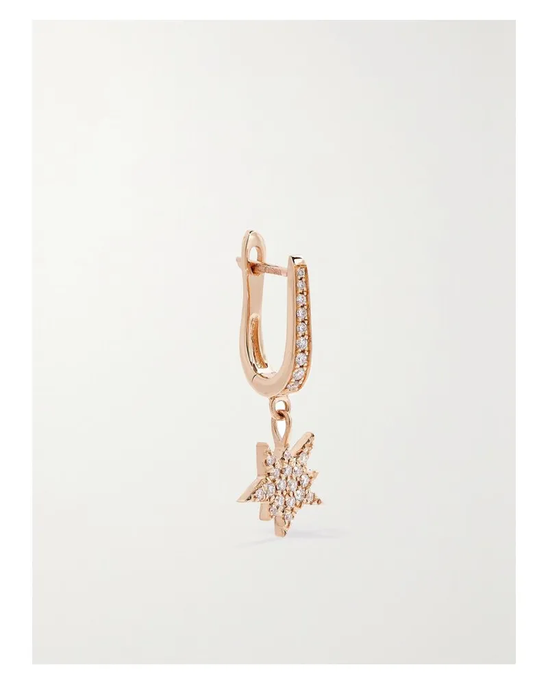 Diane Kordas Einzelner Ohrring Aus 18 Karat Roségold Mit Diamanten Gold