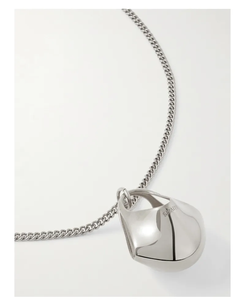 KHAITE Lotus Small Silberfarbene Kette Silber