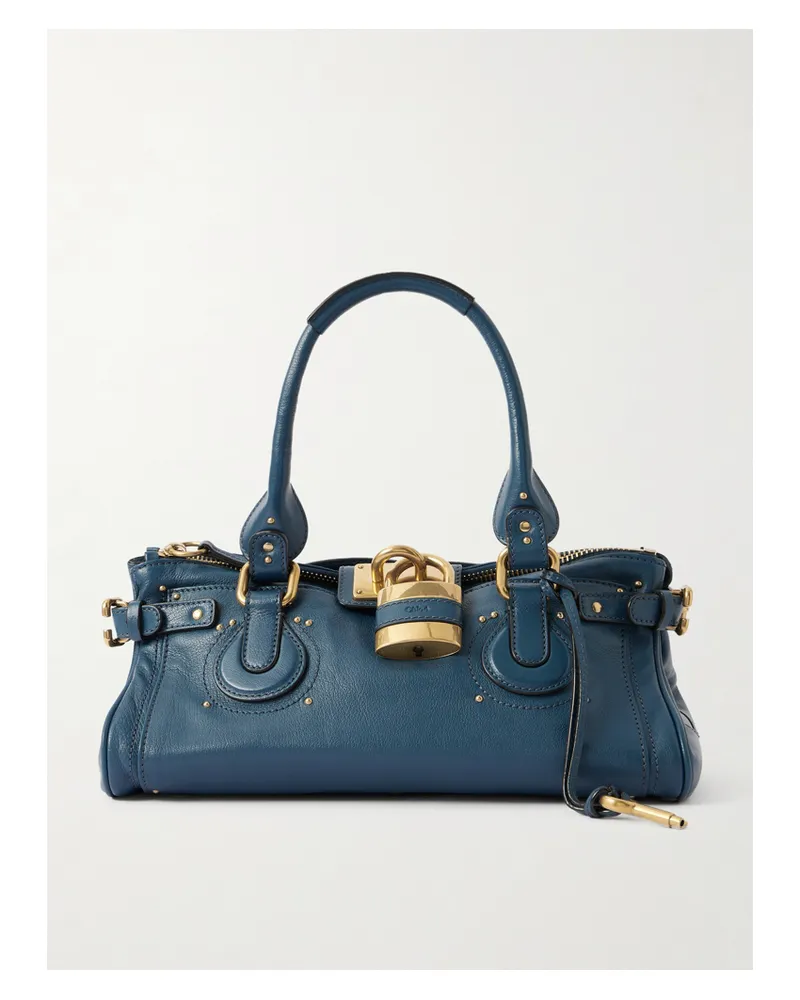 Chloé Paddington Tote Aus Leder Mit Verzierungen - Blau Blau