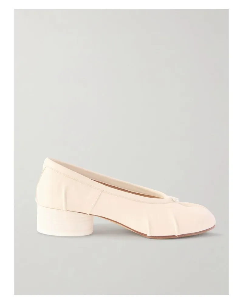 Maison Margiela Tabi Ballerina Pumps Mit Geteilter Kappe Aus Leder - Creme Creme