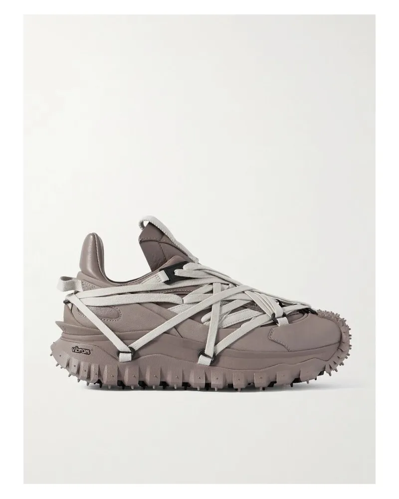 Rick Owens Moncler Trailgrip Megalace Sneakers Aus Canvas Mit Lederbesätzen - Braun Braun