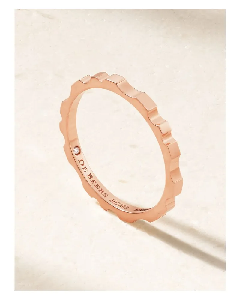 De Beers Rvl Ring Aus 18 Karat Roségold Mit Diamant Gold