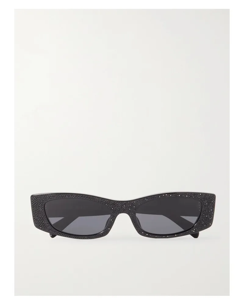 Celine Animation Sonnenbrille Mit Cat-eye-rahmen Und Kristallen - Schwarz Schwarz