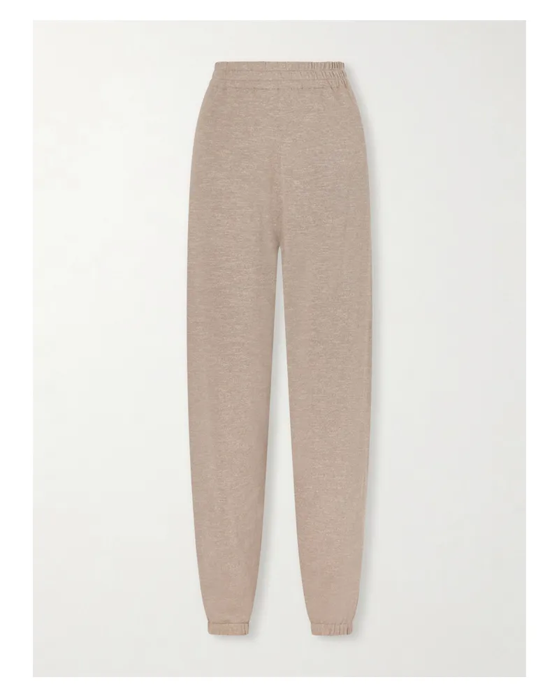 The Row Nadir Tapered Cotton And Linen-blend Pants - Neutrals Neutrals