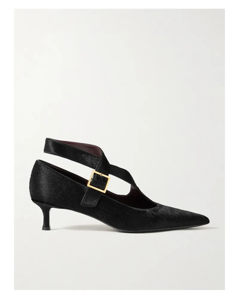 KHAITE Sloan Calf Hair Pumps - Black Black