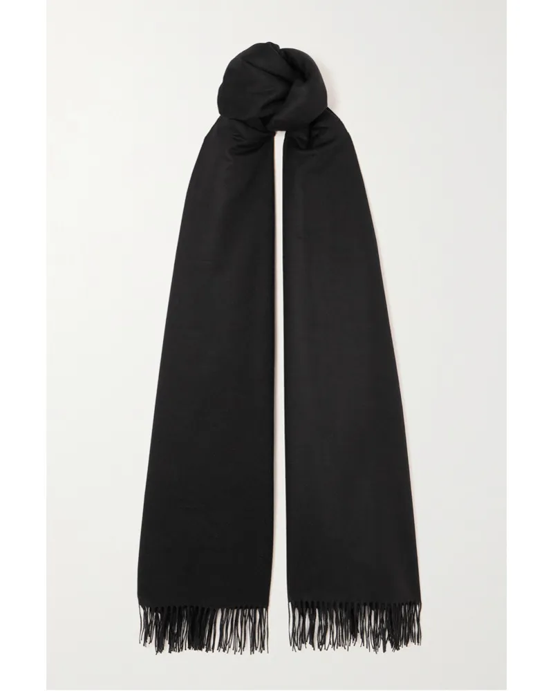Saint Laurent Schal aus einer Seiden-kaschmirmischung Schwarz