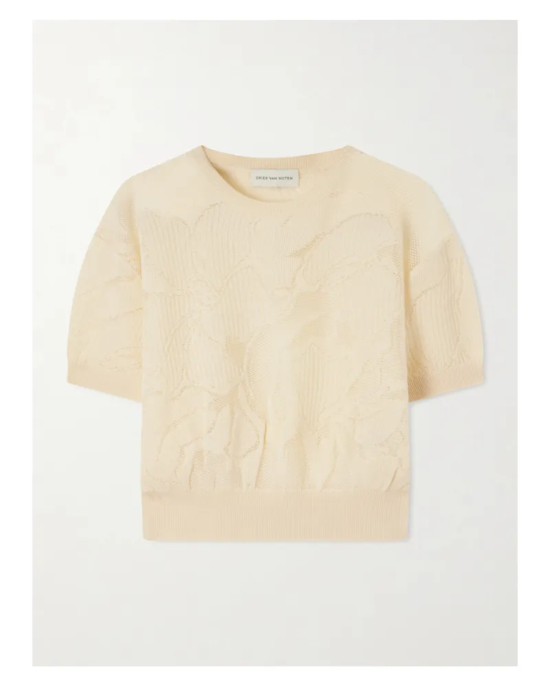 Dries van Noten Cotton-blend Sweater - Neutrals Neutrals