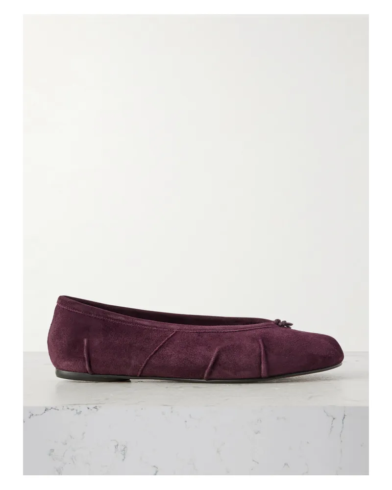 Maison Margiela Tabi Ballerinas Mit Geteilter Kappe Aus Veloursleder - Burgunder Burgunder