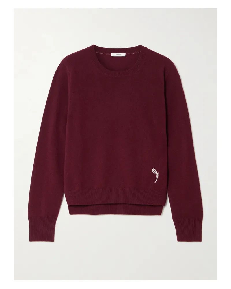 Erdem Pullover Aus Einer Kaschmir-wollmischung Mit Stickerei - Rot Rot