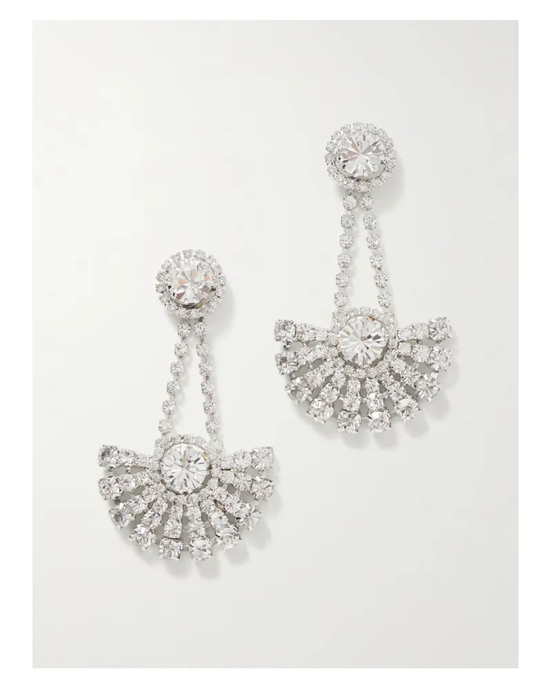 Jennifer Behr Velma Rhodium-plated Crystal Earrings - Neutrals Neutrals