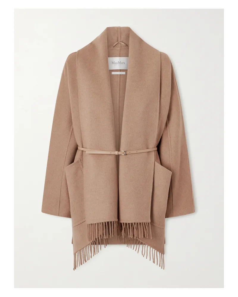 Max Mara Mantel Aus Kamelhaar Mit Gürtel - Braun Braun