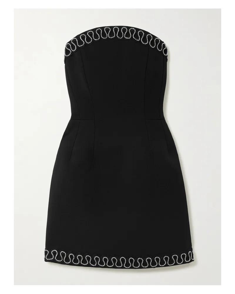 Rebecca Vallance Nyx Trägerloses Minikleid Aus Crêpe Mit Kristallen - Schwarz Schwarz