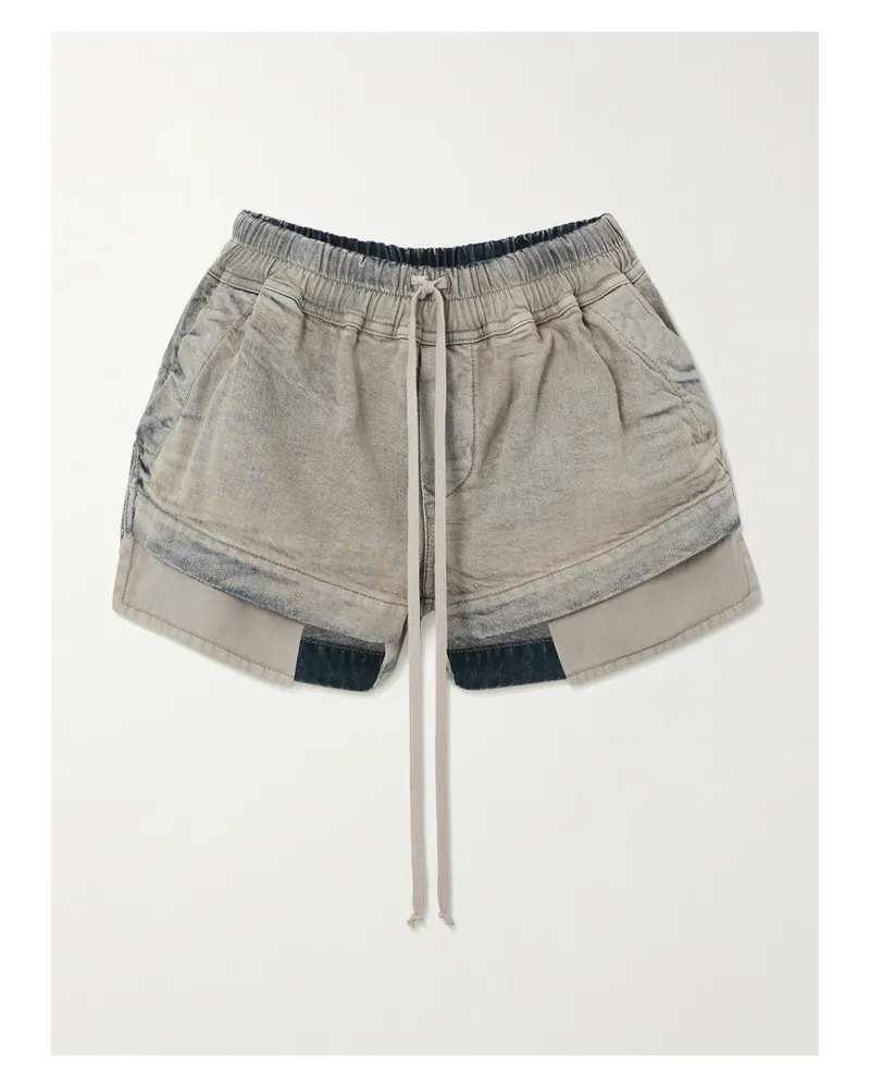 Rick Owens Mehrlagige Jeansshorts - Blau Blau
