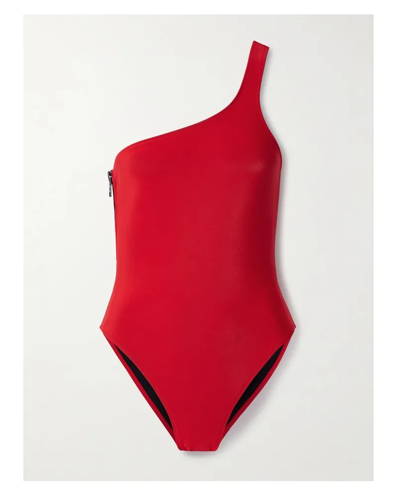 Lisa Marie Fernandez Arden Asymmetrischer Badeanzug Aus Neopren - Rot Rot