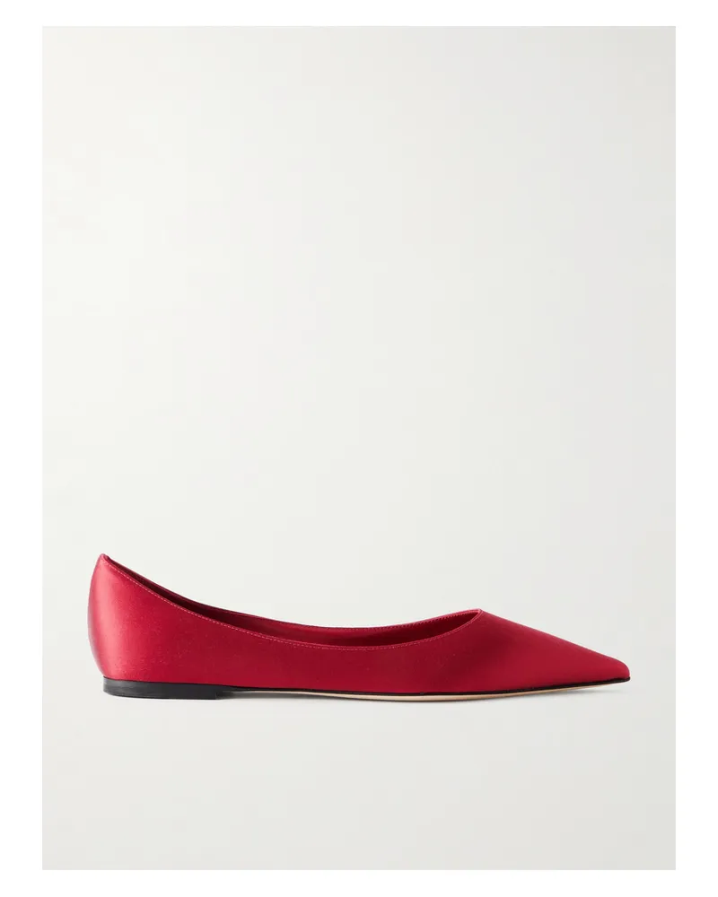 Jimmy Choo Love Ballerinas Aus Satin - Rot Rot