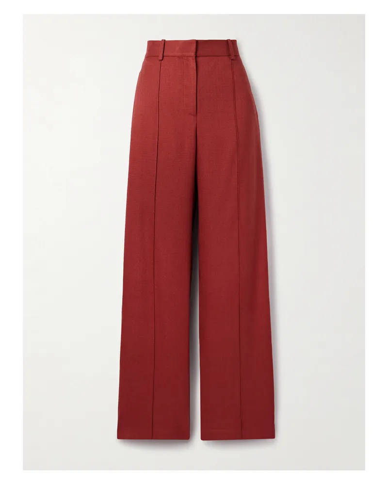 Adam Lippes Wyatt Hose Mit Geradem Bein Aus Canvas - Rot Rot